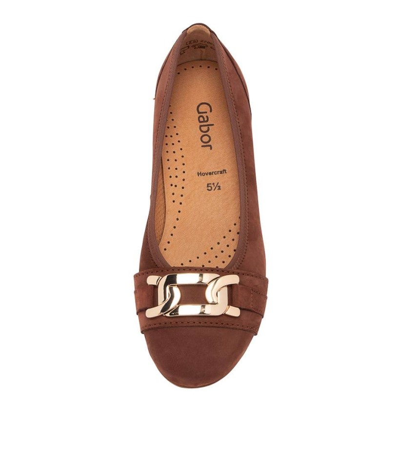 Gabour | Ballerines Exclusives En Daim More Marron